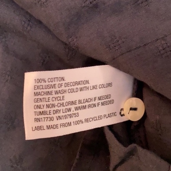 Small Dark Gray Lace Accent Blouse 
With Laser Cut Out Accents NEW! - Picture 3 of 3